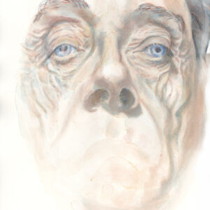 Portrait, watercolour on paper, 9x12 in., Feb. 2022